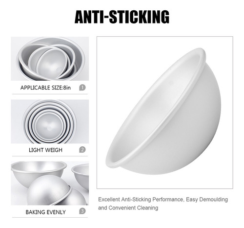 Molde Semicircular Para Tartas Con Forma De Media Bola