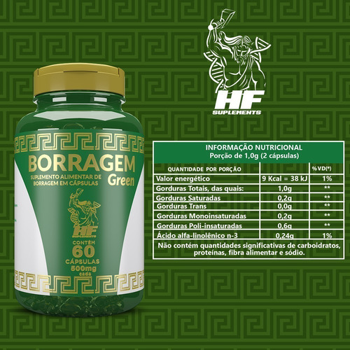 Imagem 5 de 5 de Óleo De Borragem 500mg Com 60 Cápsulas Macrophytus