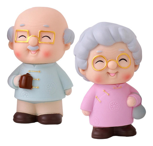 Figuras De Pareja De Ancianos , Figura De Padres, Adorno De