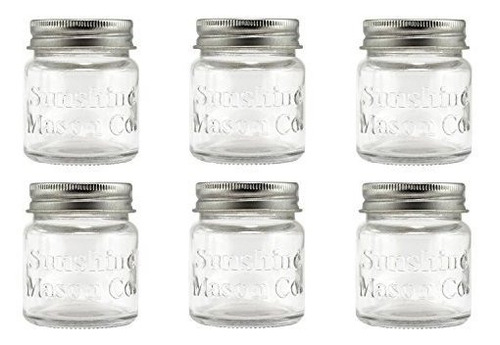 Sol Mason Co. Mini Mason Jar Vasos De Medida Con Tapa De Met