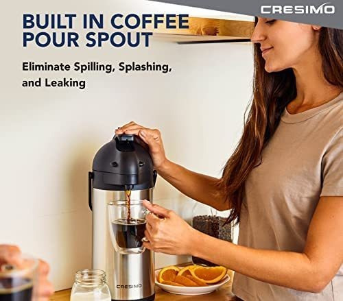 Termo De Acero Inoxidable Para Café 3 Litros Plateado