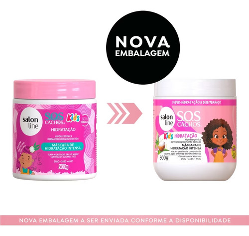 Kit Sos Cachos Kids Hidratação Com 5 Produtos - Salon Line