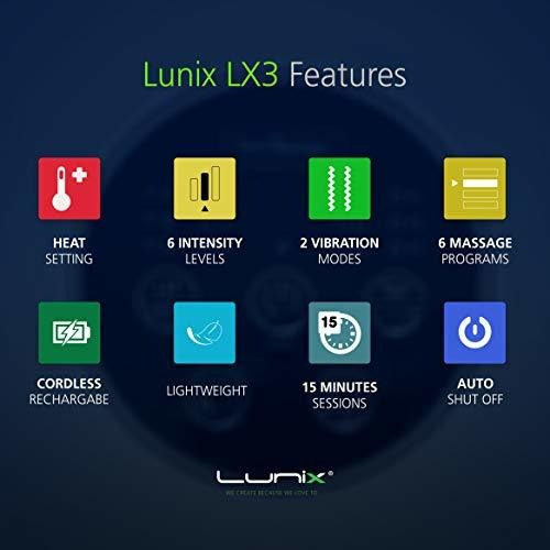 Masajeador De Mano Eléctrico Inalámbrico Lunix Con Compresi