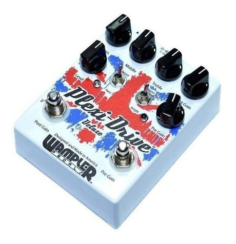 Pedal de efeito branco Wampler Plexi Drive Deluxe