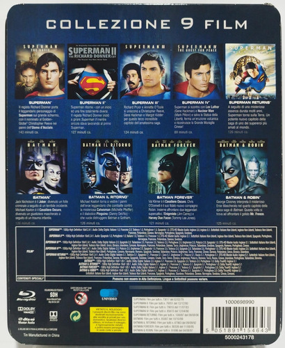 Blu-ray Superman E Batman 9 Filmes Importad Com Pt-br Zerado