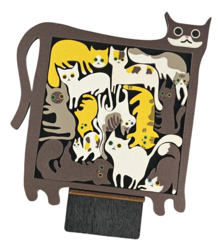 Puzzle Cat Puzzle Aprenda Actividades Multipropósito
