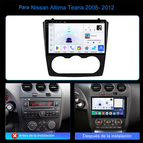 Estéreo for Nissan Teana Altima Manual 2008-2012 With Carplay Wireless + Android Auto