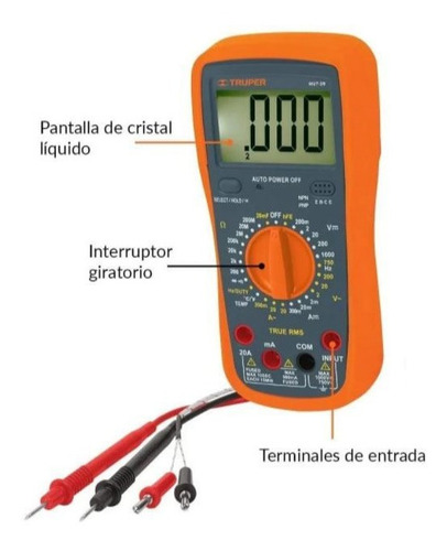 Tester Multimetro Digital Truper Mut-39 Profesional - Sas