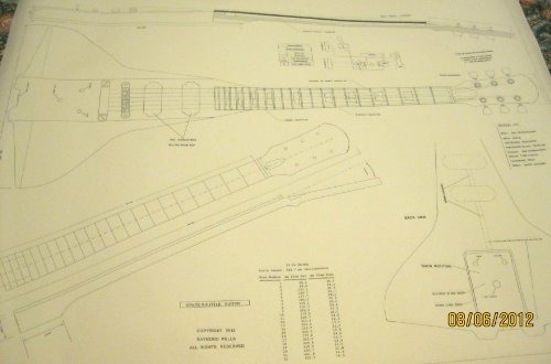 Caja Sólida De Guitarra E Planes De Guitarra Eléctrica Del T