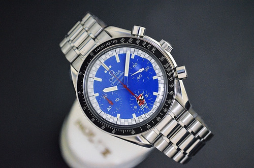 Omega Speedmaster Cart - Lindo E Diferenciado Dial Azul