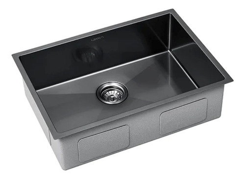 Cuba Embutir P/ Cozinha Aço Inoxidável Grafite 60x40 Lexxa Cor Preto