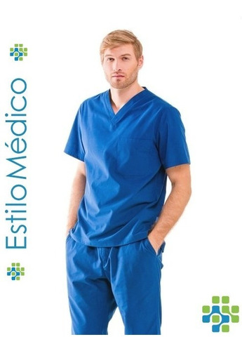 Conjuntos Pijama Médico Cirurgico Azul Royal Kit 02 - Oferta