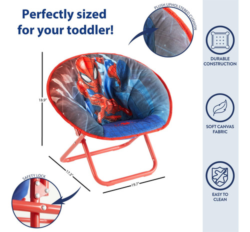 Silla De Platillo Spiderman Para Niños Pequeños