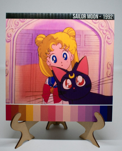 Cuadro De Madera Color Pallete Anime Sailor Moon 