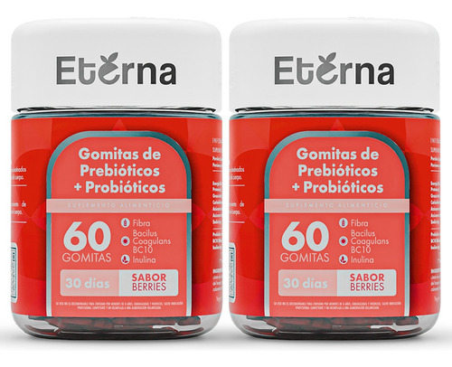 2x Gomitas Eterna De Probióticos + Prebióticos