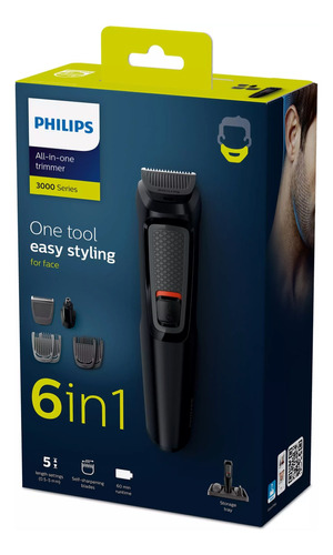 Recortador Philips 6 En 1 Barba, Nariz Y Oreja - Inalambrico