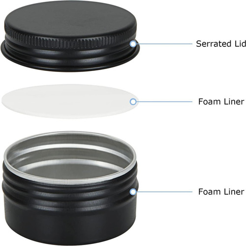 Acrux7 Paquete De 50 Latas De Aluminio Con Tapas De 1 Oz, Re