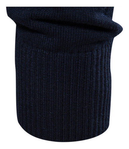 Suéter Casual De Cuello Alto Con Cremallera Para Hombre