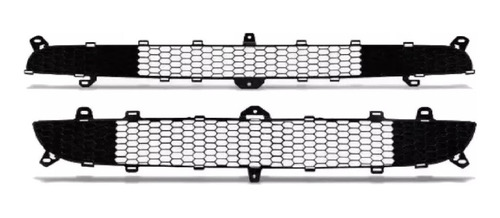 Kit 2 Grade Dianteira Palio Sporting 2012 A 2016  Fiat Preta