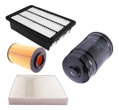 Filtro Para Hyundai Santa Fe 2.2 2006 2010 Kit