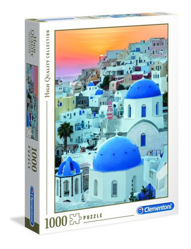 Santorini Costa Grecia Rompecabezas 1000 Pz Clementoni