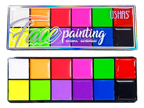 Maquillaje Artístico Paleta Ushas Face Painting Paleta 