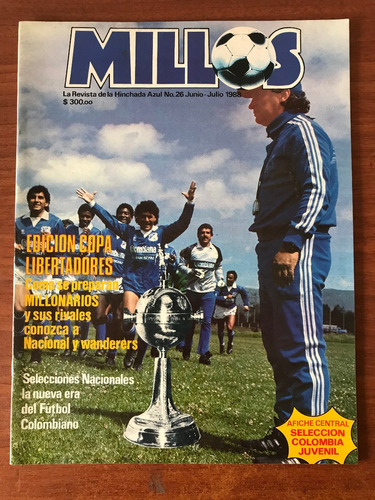 Revista No 26 Millonarios Fc Fútbol Junio Y Julio 1988 Azul