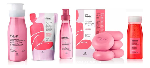 Kit 5 Productos Frambuesa Y Pimienta Rosa Natura Tododia