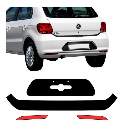 Kit Adesivos Carro Gol G6 Parachoque Fundo Placa Dv001