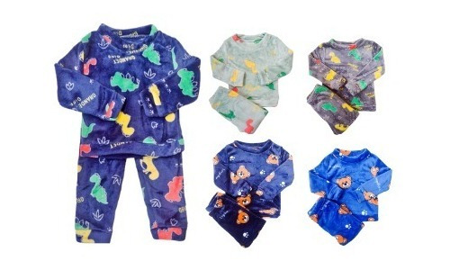  Pack 3 Pijama De Niños Plush Suave  Varios Diseños 