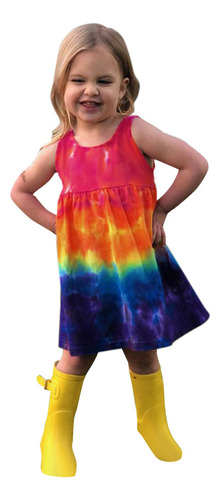 Vestidos Coloridos De Bandhnu Para Niñas, Ropa Teñida Con Ti