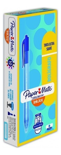 Boligrafo Paper Mate Kilometrico Inkjoy Azul 12 Piezas