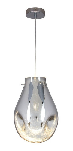 Imagen 2 de 5 de Lámpara Colgante Interior Decorativa, Cromo, Base E27