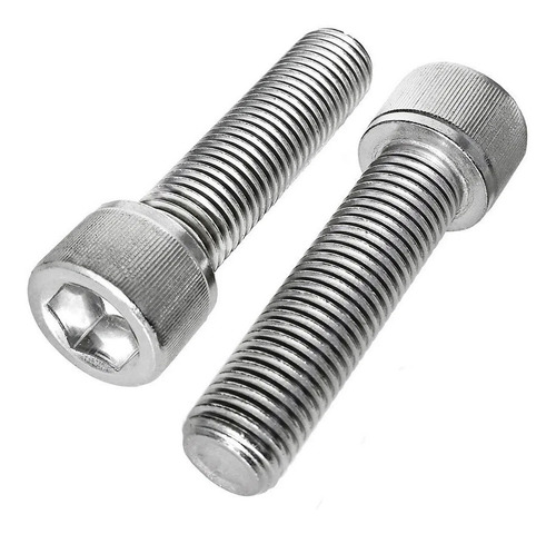 Imagem 1 de 5 de 10pçs- Parafuso Allen Cab Cilíndrica Sext Int M5x30 Inox A2