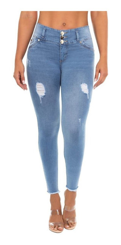 Jeans Mara Color Celeste- 100% Colombiano (push Up).