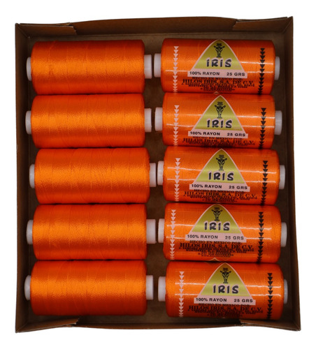 Caja Seda Amarilla Hilosiris (caja Con 10 Tubos De 25gr C/u) 931