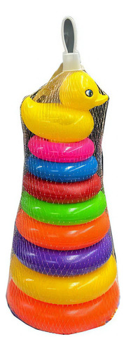 Torre De Anillos Apilables Colores Pato Aros Encajab