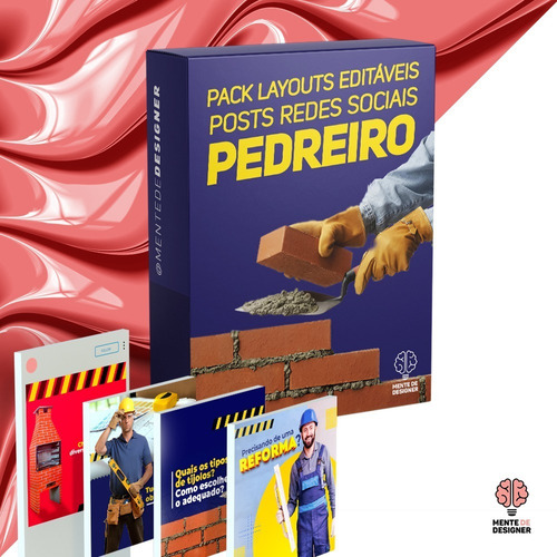 Pack - Posts Redes Sociais - Pedreiro (jpeg E Psd)