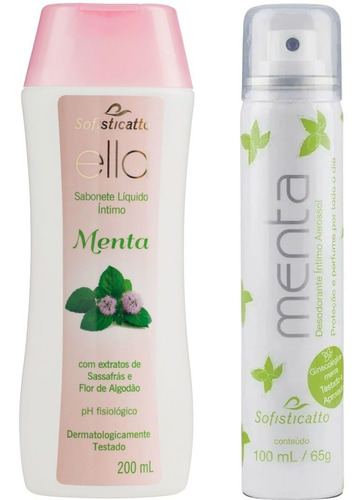 Kit Sabonete Liquido Intimo E Desodorante Aroma Menta