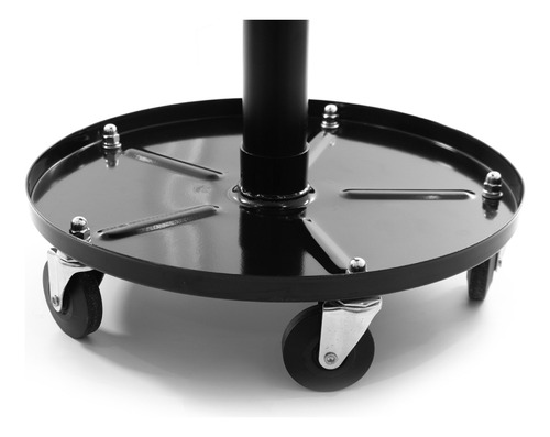 Banco para Mecánico KNOVA KN 7429 Negro. Altura Ajustable de 44.5 cm a 57.5 cm con Pistón de Gas, Capacidad 122 kg, Charola Segmentada para herramientas y 5 Ruedas de 2.5" y Asiento Acojinado