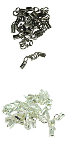 24 Sets Cord End Crimp Caps Jewelry Necklace Con Broche De