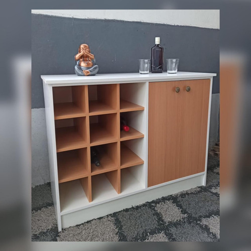 Mueble Buffet De Madera Bar Cavas Vino Botellas Licor Rack