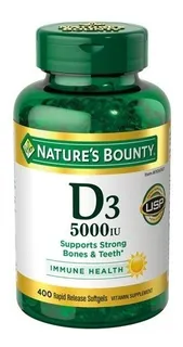 Vitamina D3 Natures Bounty 400 Capsulas Blandas 5.000 I.u.