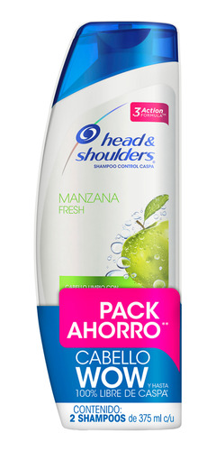 Pack 2 Shampoo H&s Manzana Fresh 2x375ml