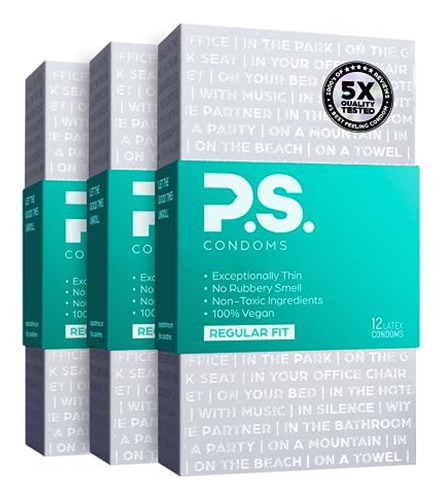 Ps Condoms Preservativos De Látex Excepcionalmente Finos Par