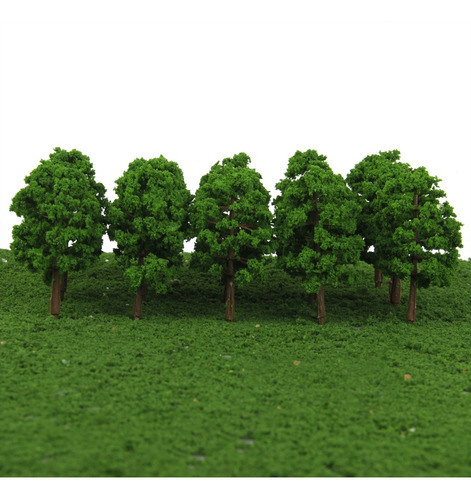 200x Modelo Árbol Verde 8 Cm Alto 1:150 Escala N Prop