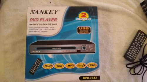 Reproductor De Dvd-dvdrw-dvcd-mp3-usb 2 Canales Marca Sankey