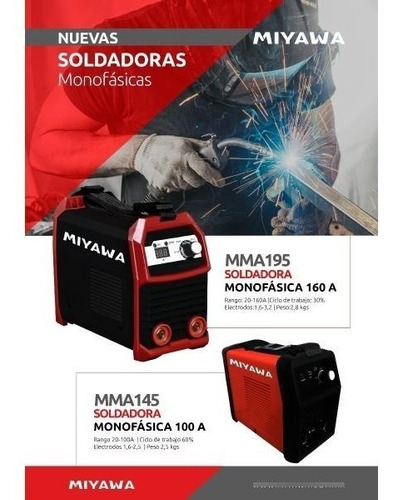 Soldadora Inverter Mma 195 160 Amper Miyawa Display Digital