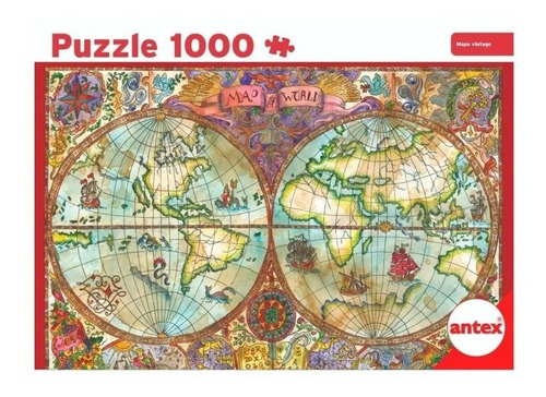 Antex Puzzle 1000 Piezas Mapa Vintage 3065