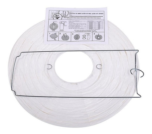 Lampara De Papel De Arroz China Blanca 20 Cm Colgante